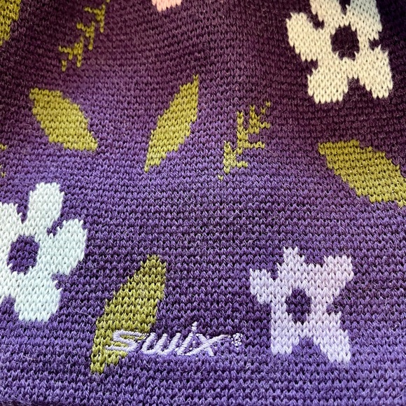 Knit Hat Rabbit Fur Pom Poms Swix Ski Hat - Picture 3 of 6